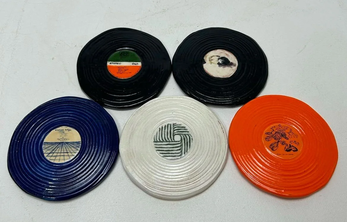 5 of 10 Record Coasters