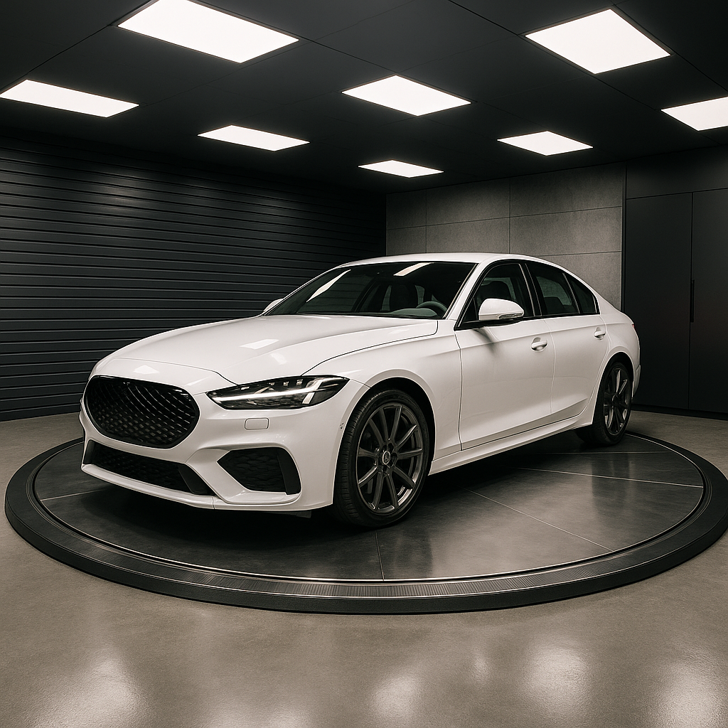 ROTATING CAR PLATFORM SILVER