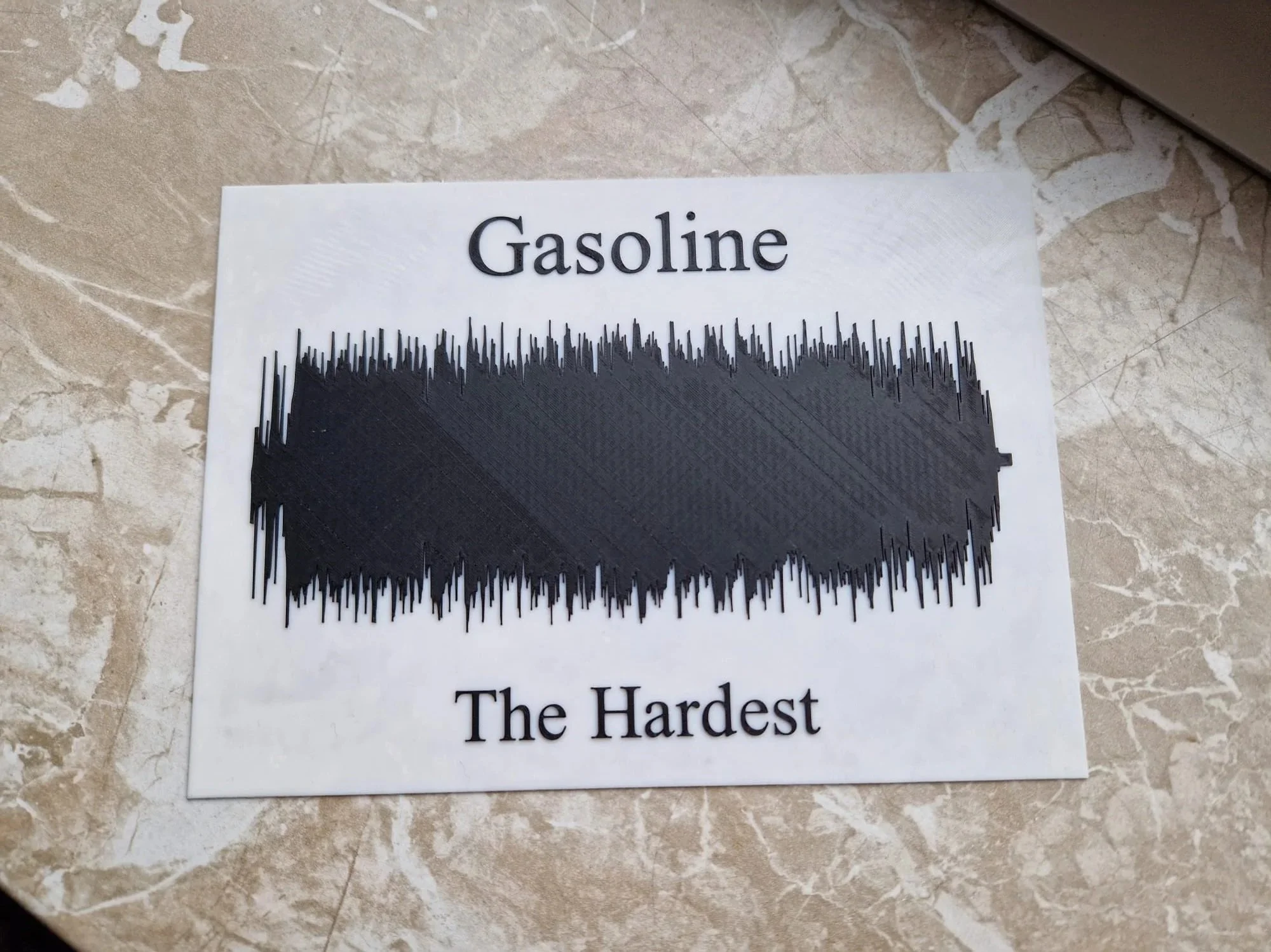 3d-druck eines visualizierten audiospektrums