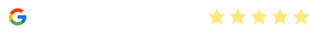 Text displaying '5.0 by 100+ locals' with Google logo and five-star rating.