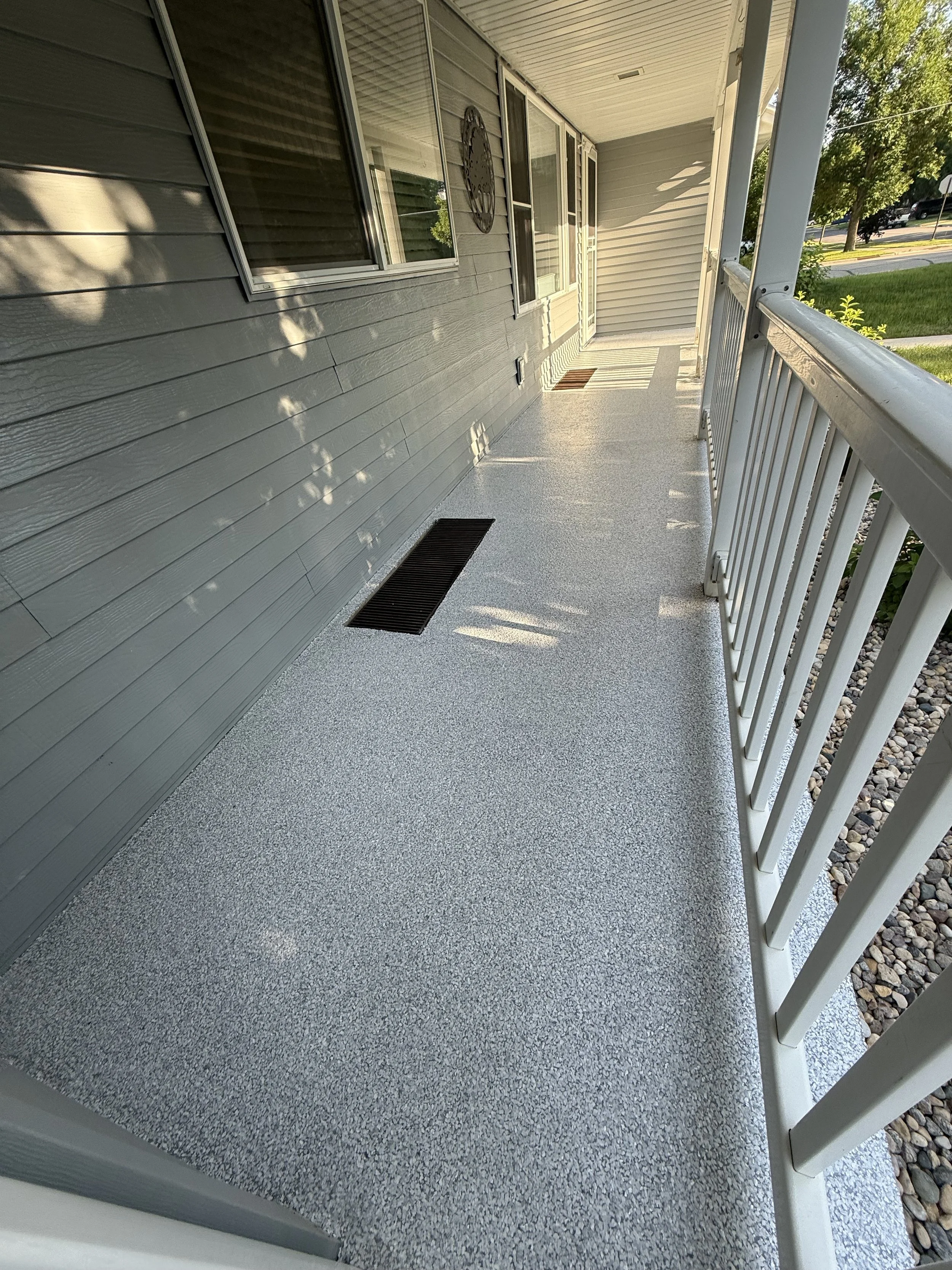 Polyaspartic Porch Coating Installed in St. Cloud