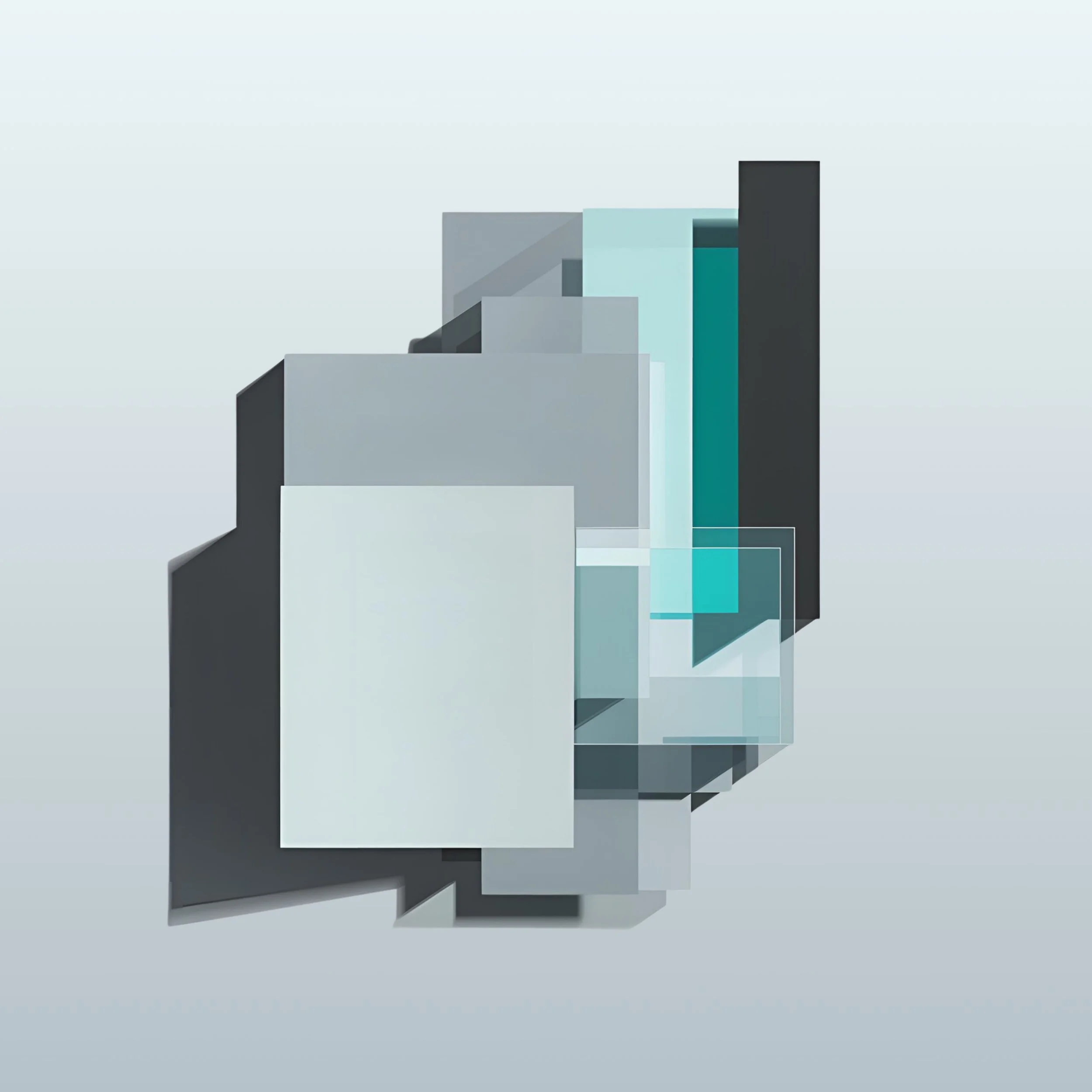 Stacked technological looking blocks made to resemble the design and build of brands