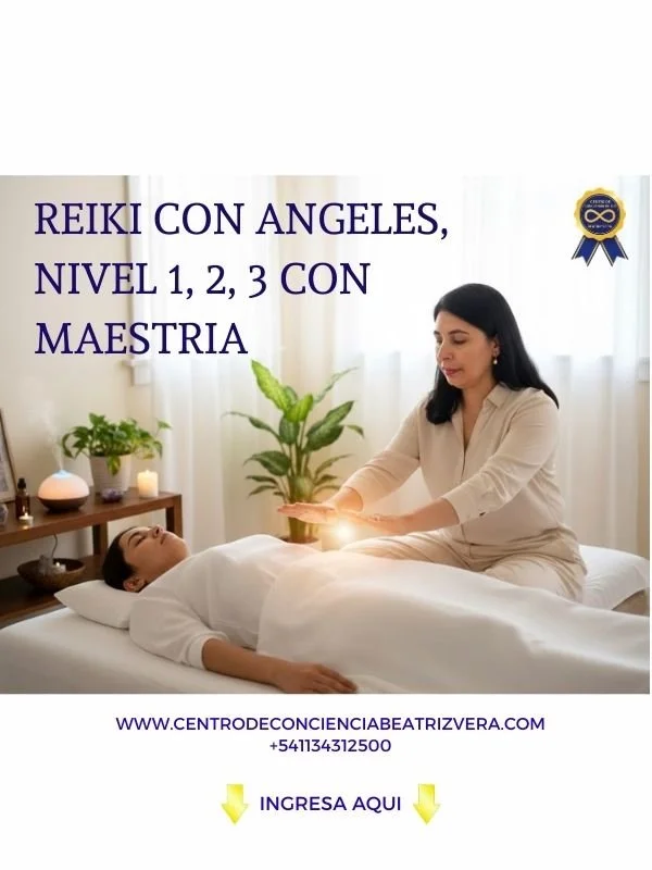 REIKI CON ANGELES NIVEL 1, 2, 3 CON MAESTRÍA