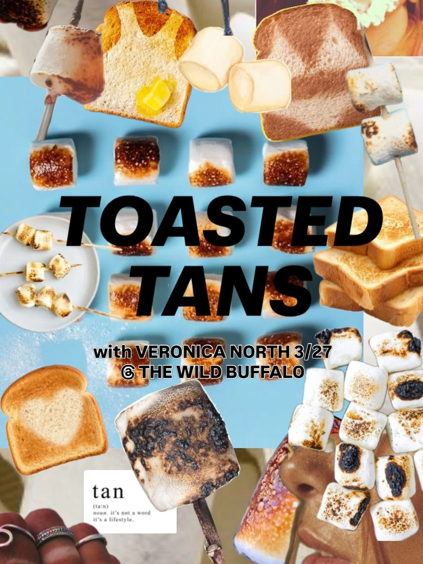 THE COLLAB CONTINUES. 

Want a free tan? Get your tickets for next Fridays concert, find the magic phrase at the show and COME FIND MEEEE. 

Toast 🍞 Tans 🍞 Photos 🍞 Music 🍞 COMMUNITY🍞