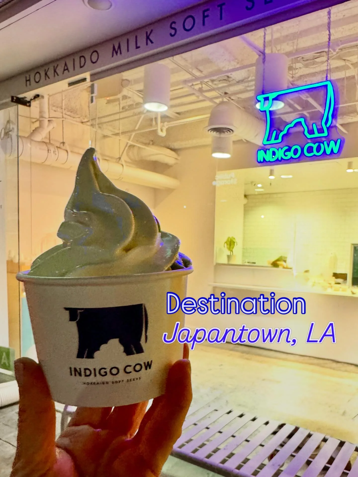 Hokkaido milk is the secret to the deliciously silky softserve from @indigo_cow, a great  dessert spot in West LA&rsquo;s @sawtellejapantown. 
Hokkaido milk is Japan&rsquo;s most prized milk,  a super premium, rich and mildly sweet milk from Japan&rs