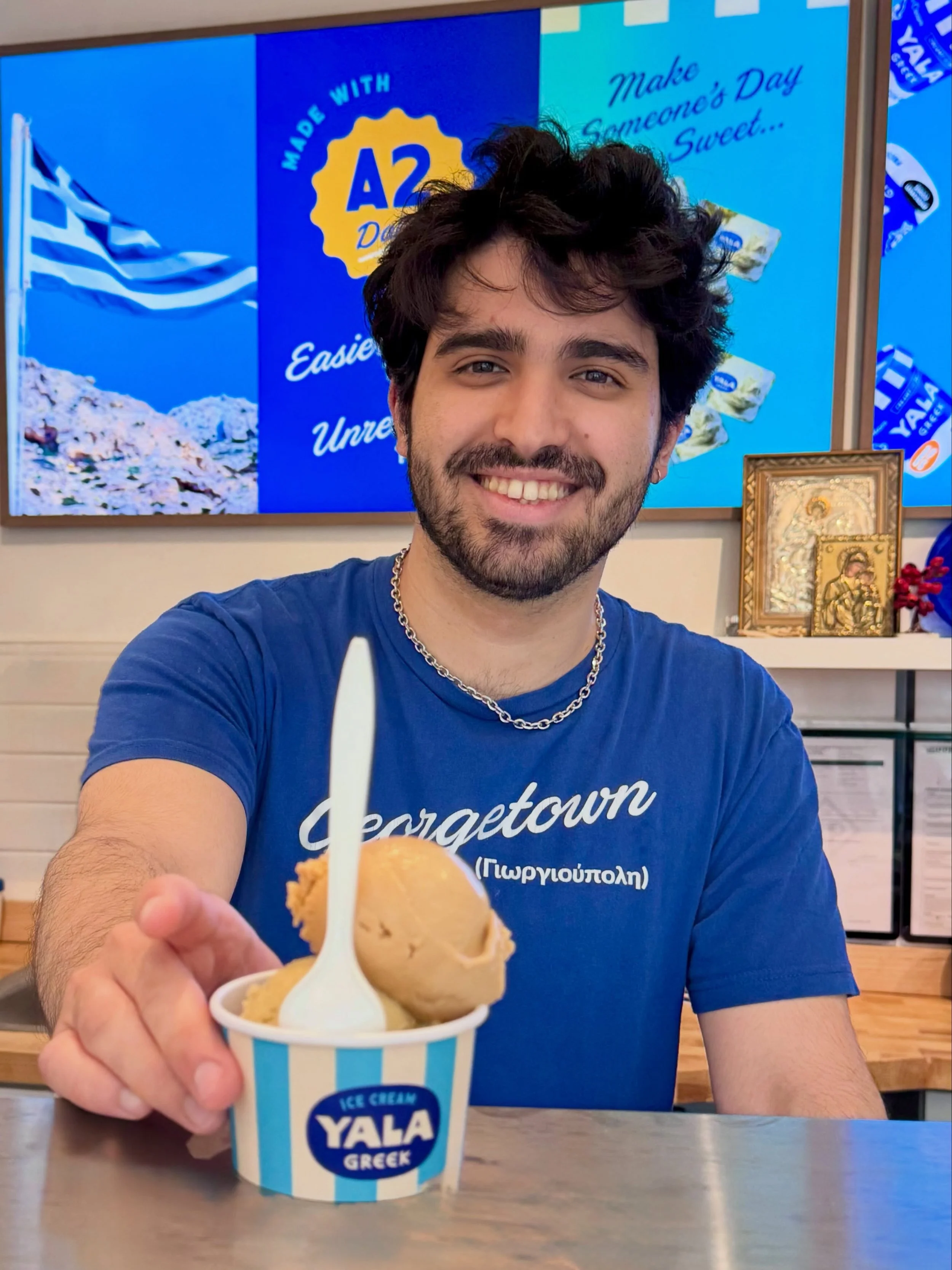 The buzz has been building about Yala Greek Ice Cream so I had to visit their charming Georgetown shop on a recent DC trip. Thanks to Mishal for recommending some of his and his customers&rsquo; top flavors and for pointing out the gorgeous decorativ