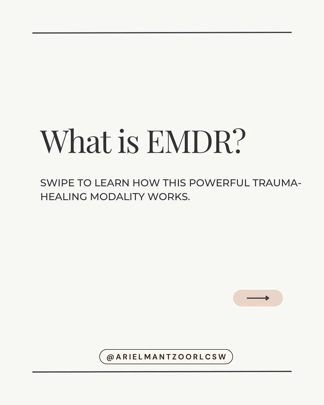EMDR, one of my specialties, and one of my favorite modalities to help clients work through trauma. 🌿