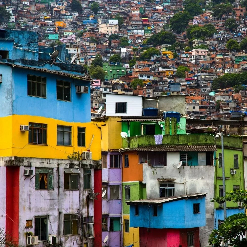 Vista de uma favela