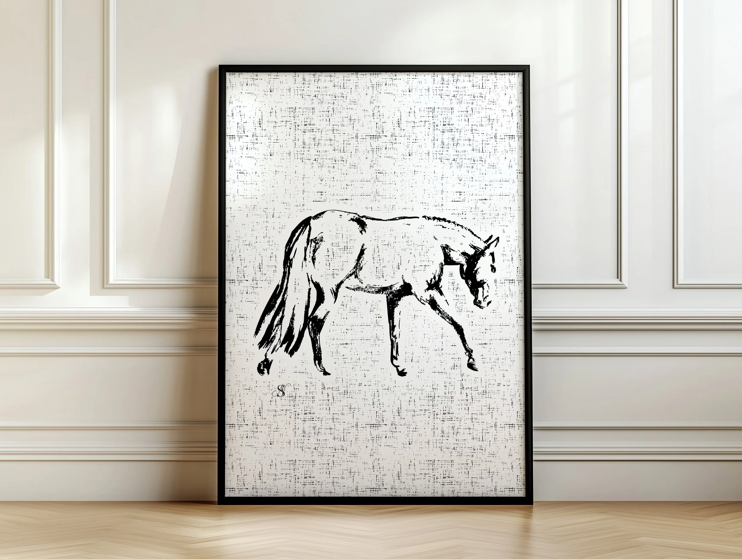 pleasure horse bw texture 8x10