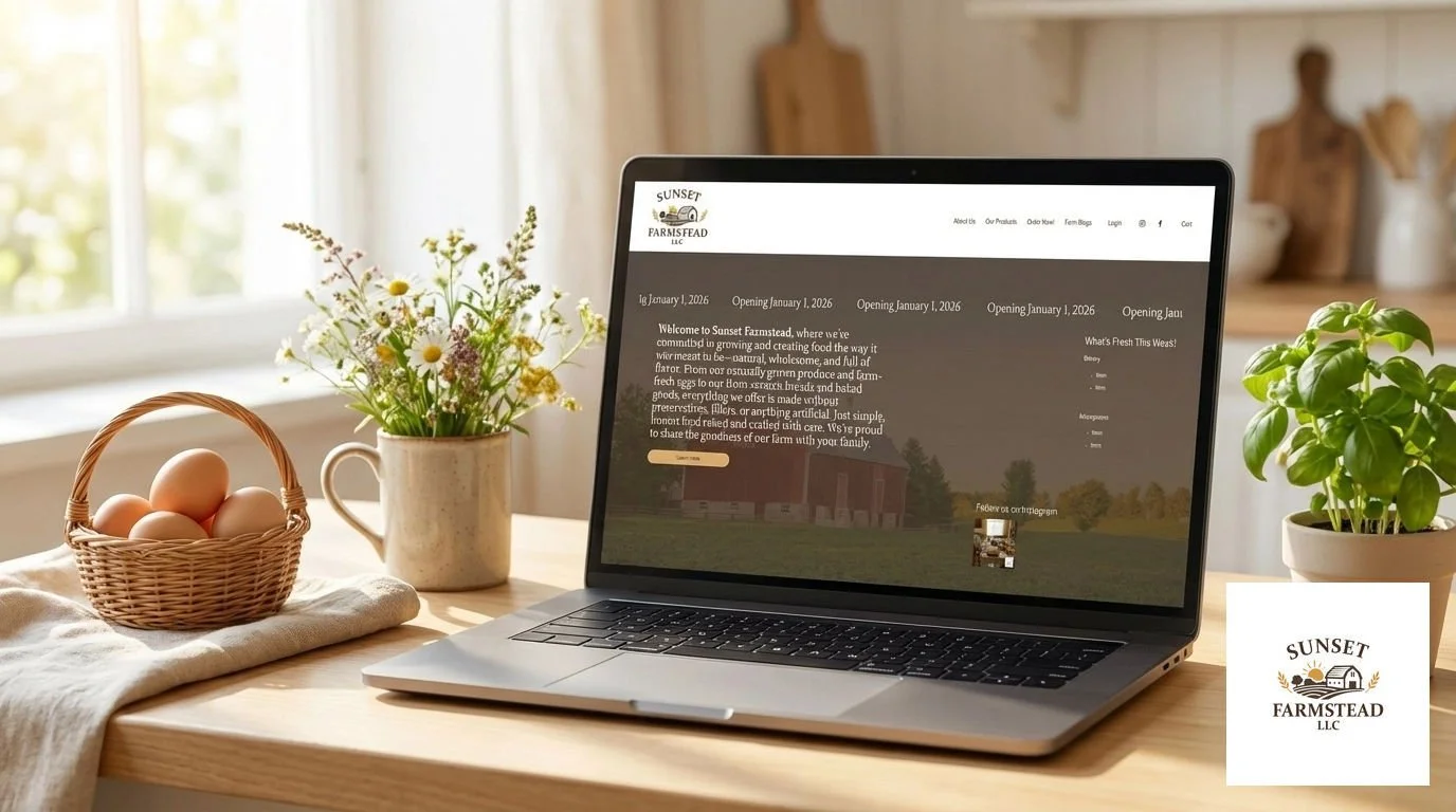 Big news from the farm! Sunset Farmstead just got a fresh new look online. Our website is now live and ready for you to explore: all our naturally grown produce, beautiful flowers, farm-fresh eggs, and made-from-scratch breads in one place. See what&