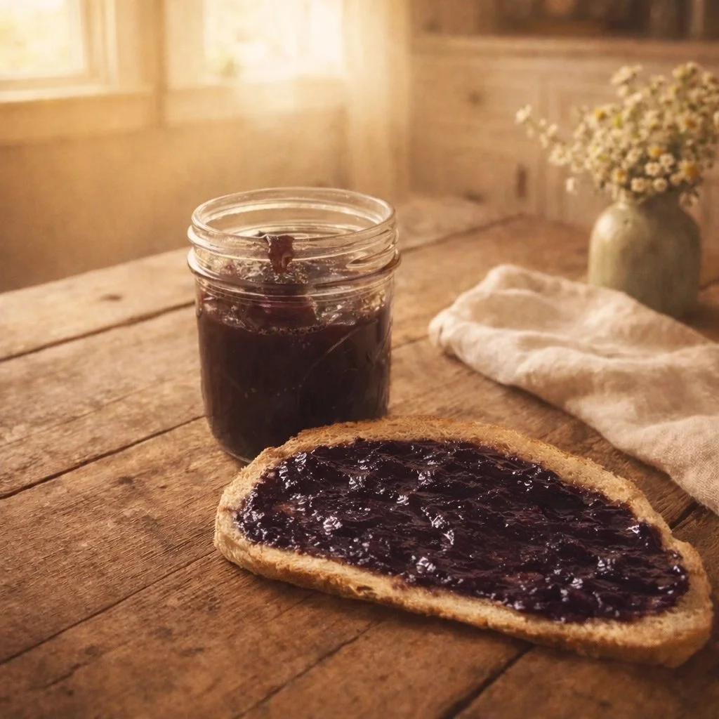 Nothing beats the simple joy of thick-cut sourdough and a generous spread of grape jelly. It&rsquo;s a pairing that reminds us how good food was meant to be: wholesome, honest, and full of natural flavor.

This jelly is extra special: made right here