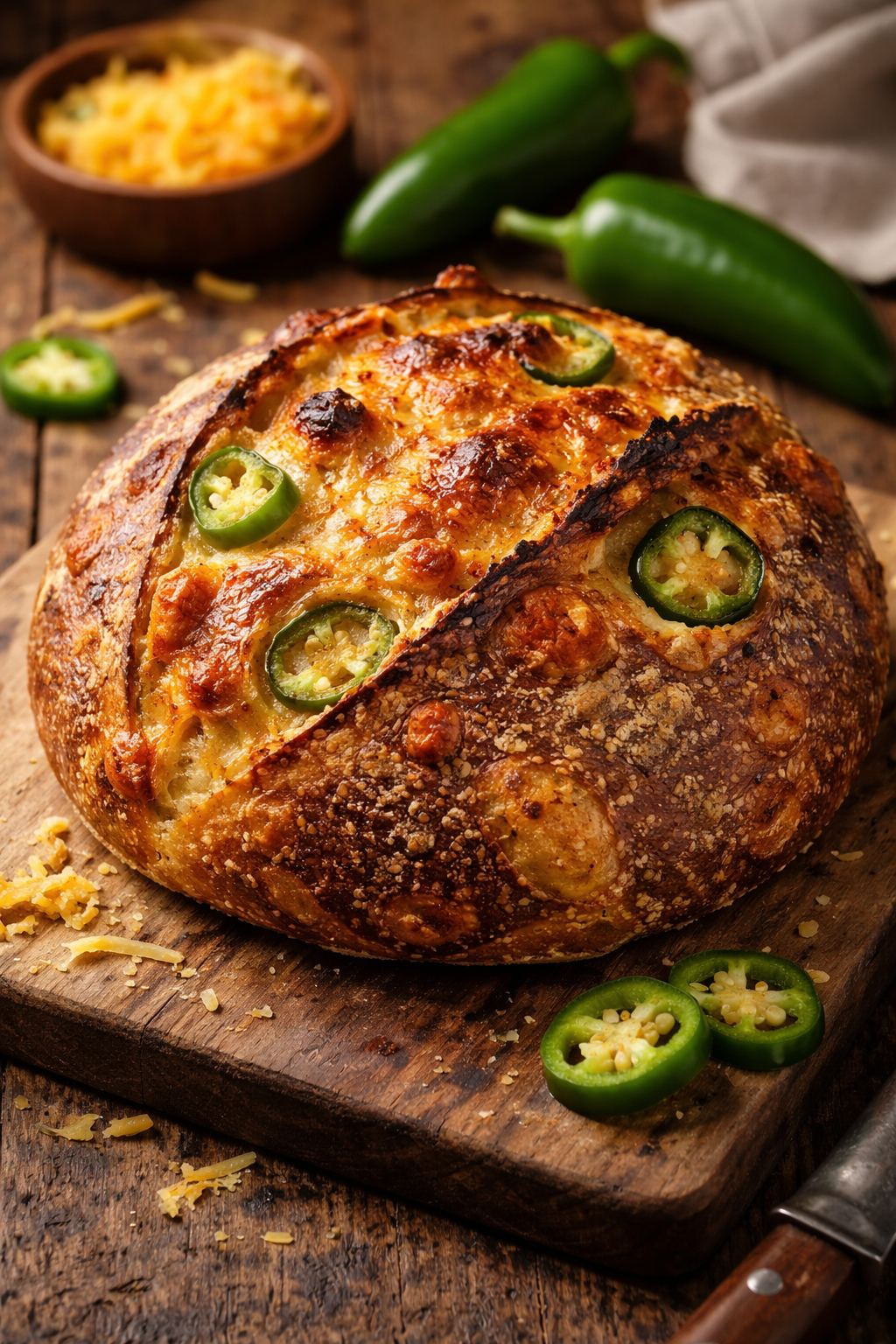 Jalapeño Cheddar Sourdough Bread