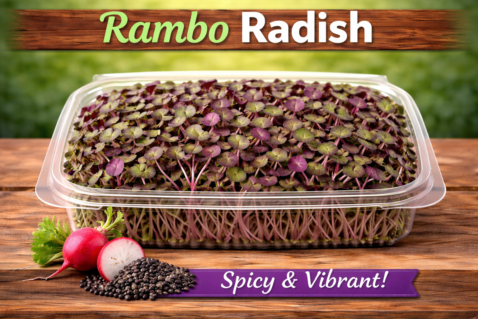 Rambo Radish Microgreens