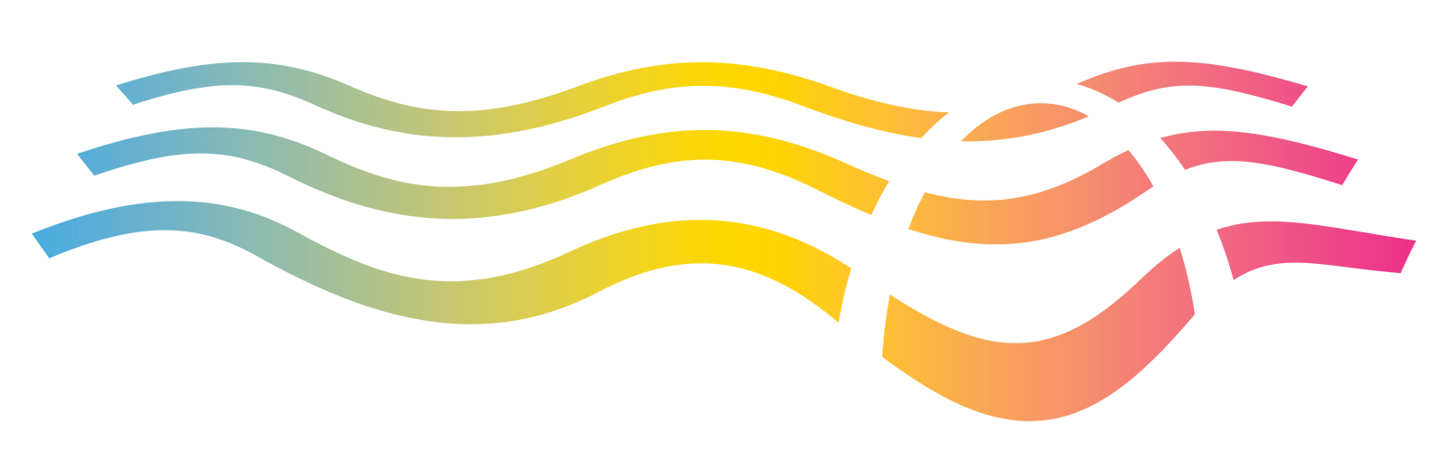 Colorful smoke or ink swirls in shades of blue, yellow, orange, and pink.