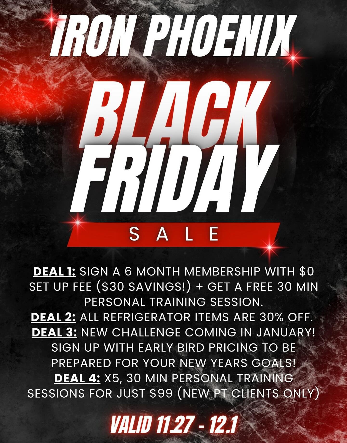 Iron Phoenix family AND future family&hellip;get ready!!❤️&zwj;🔥

Our Black Friday Sale is almost here and we&rsquo;re rolling out 4 GREAT offers designed to set you up for your strongest year yet in 2026!

Whether you&rsquo;re already with us or th