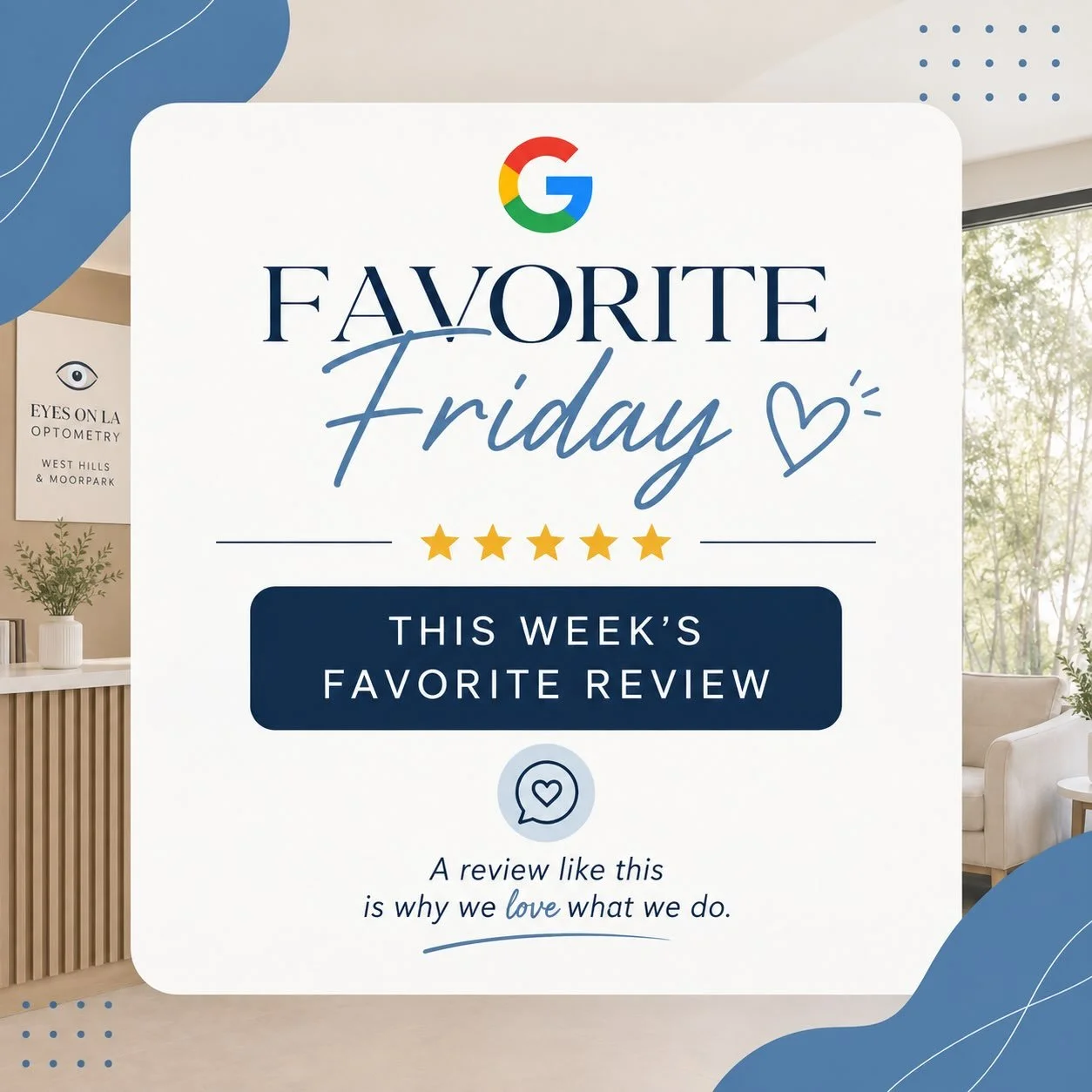 Favorite Friday ⭐ Google Review Edition

Dry eye can look and feel different for everyone, which is why we love helping patients better understand their symptoms and explore treatment options that fit their individual needs. 💙

We&rsquo;re so gratef