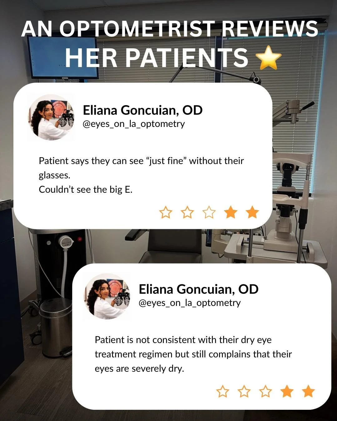 Since patients get to review us&hellip; I figured it was only fair 😂⭐️

All jokes aside, we love you guys. But some of you really do keep us on our toes 👀