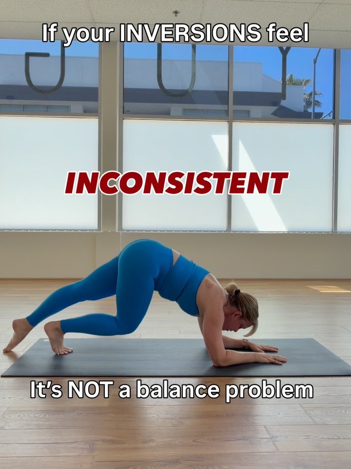 If your inversions feel inconsistent, it&rsquo;s not because you&rsquo;re &ldquo;bad&rdquo; at them.

It&rsquo;s because you&rsquo;re trying to balance something that isn&rsquo;t structurally supported yet.

Most people approach this by:
&bull; Kicki