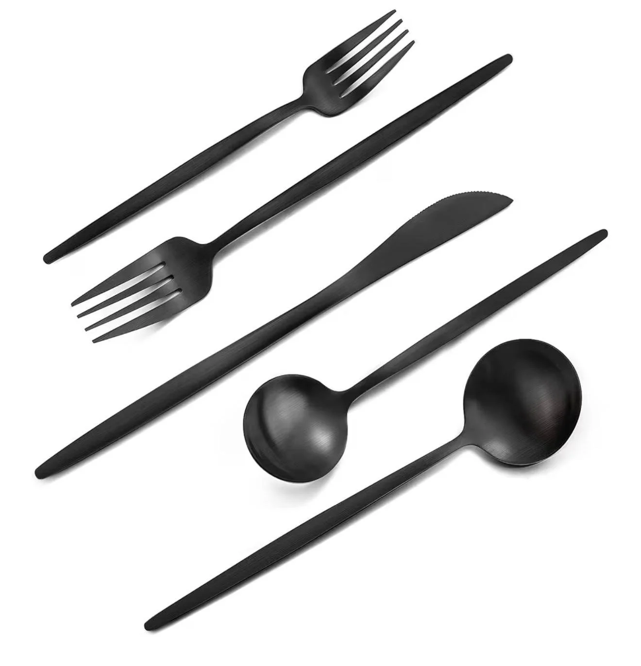 Black Flatware Set