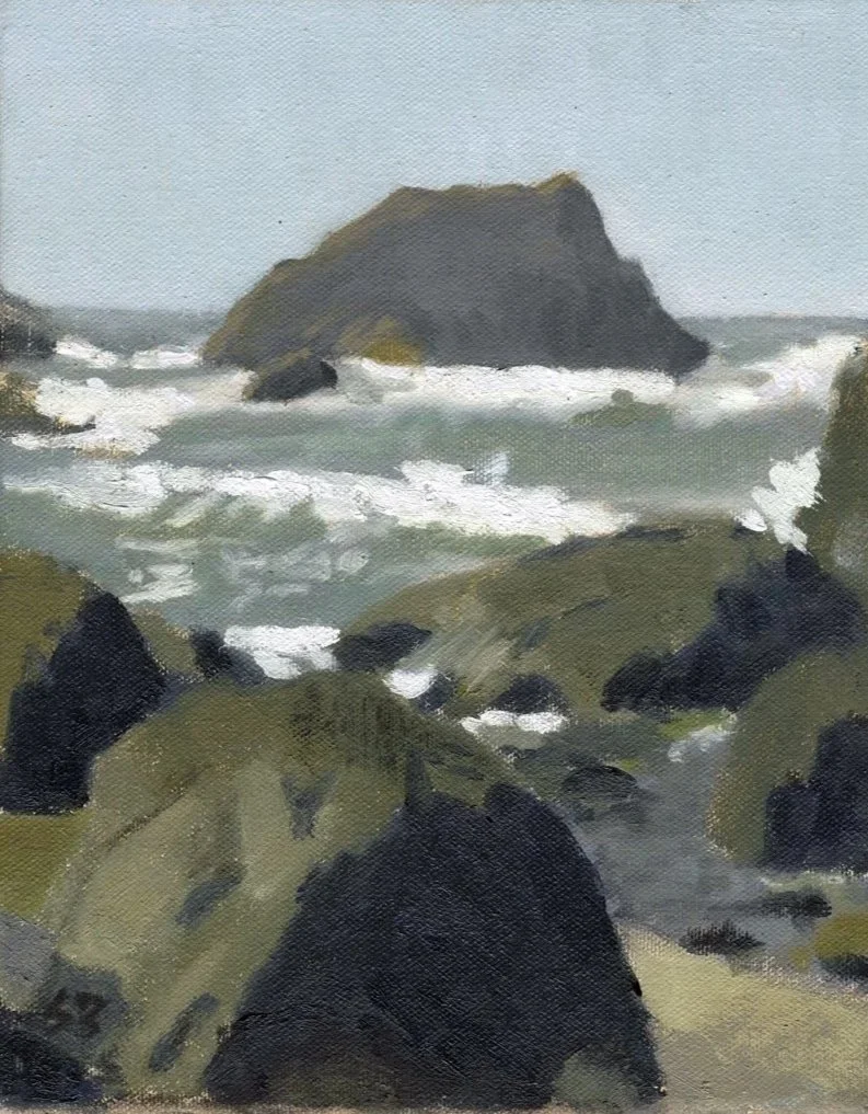 Harris Beach, oil on linen, 8" x 10", sold