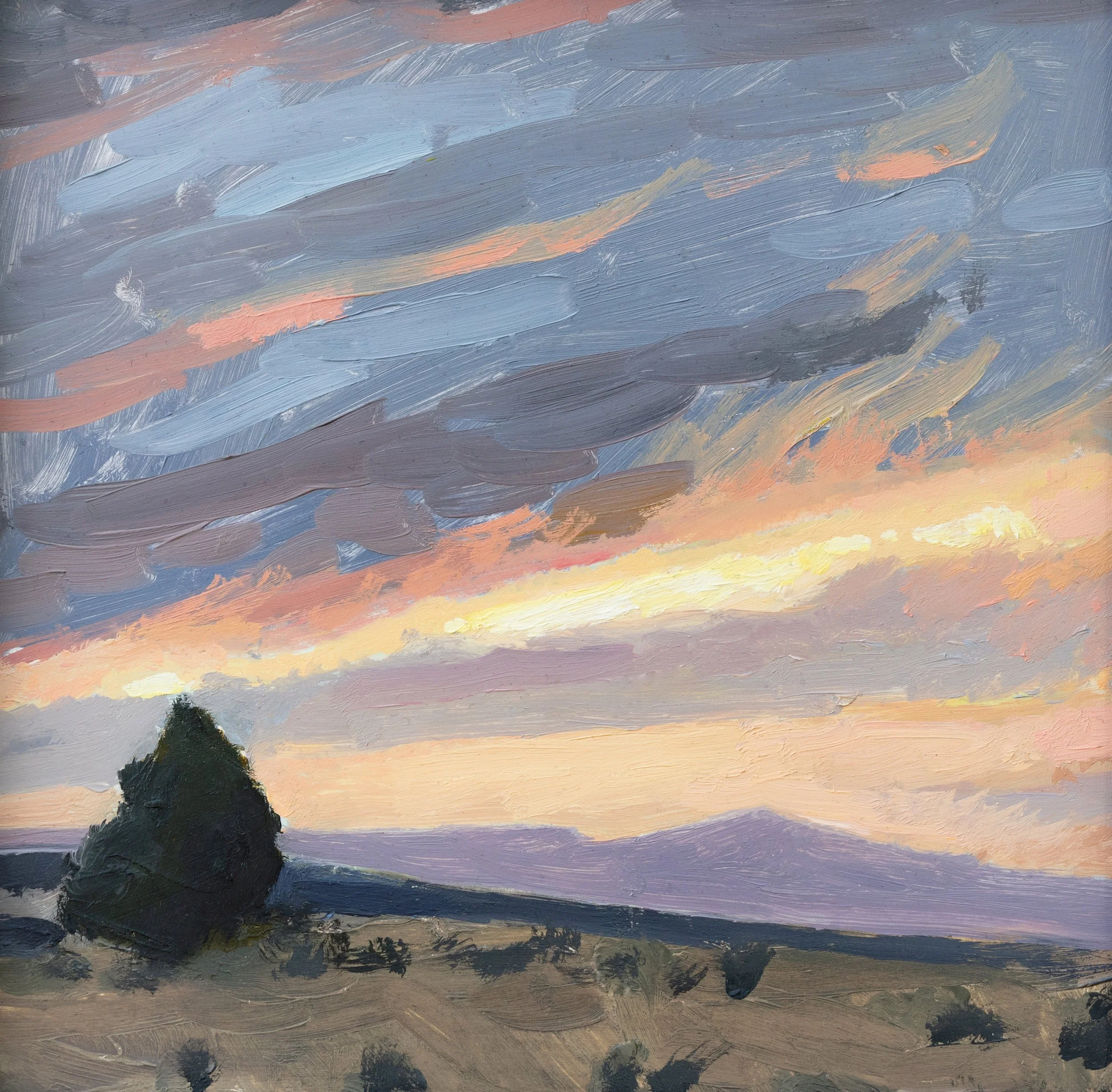 Steens Sunset, 8"x 8", sold
