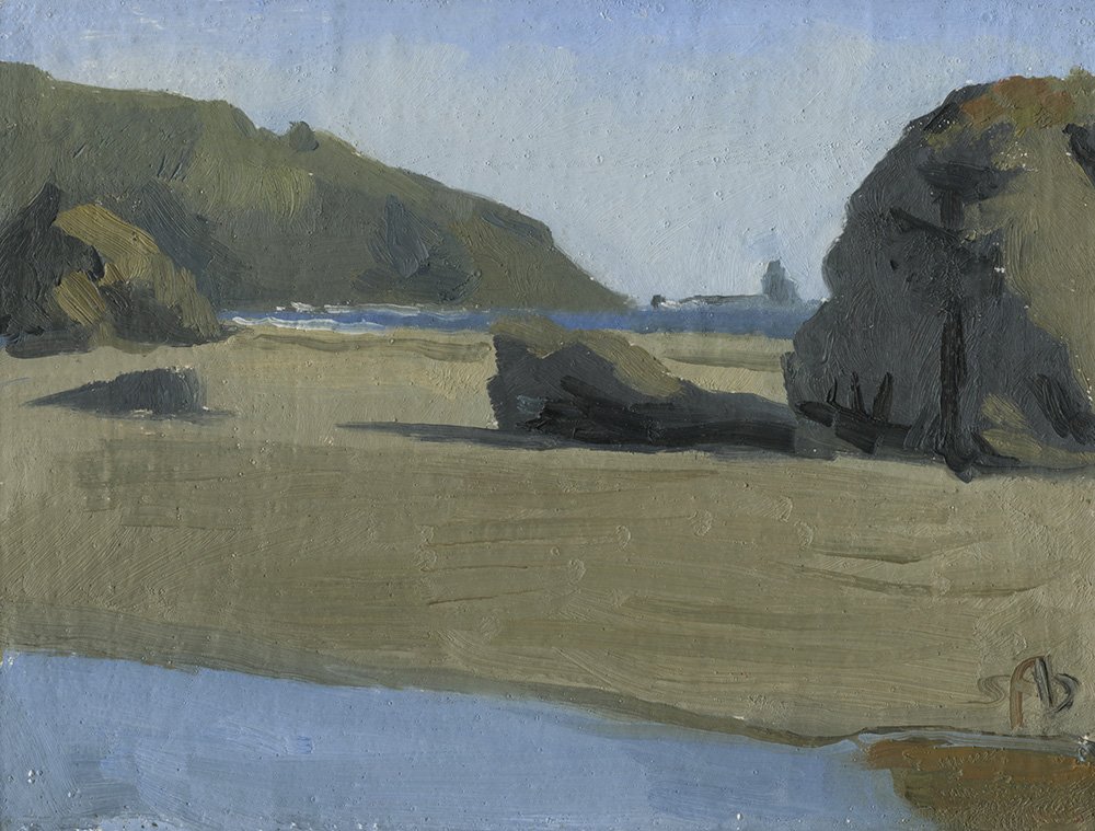 Sketch at the Oregon Coast, Oil on panel, 8" x 10", sold