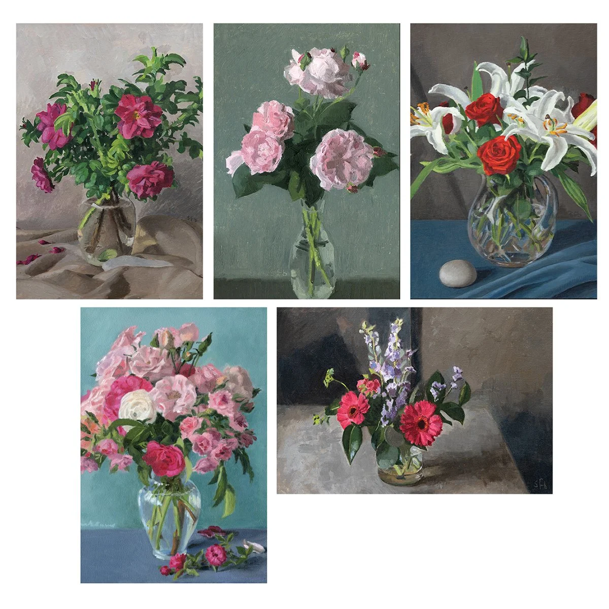 Floral Note Cards - Assorted Group of 5