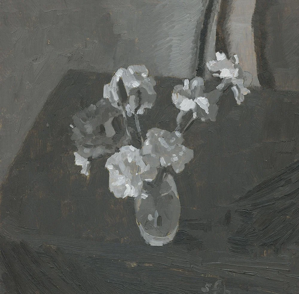Grisaille Carnations, sold