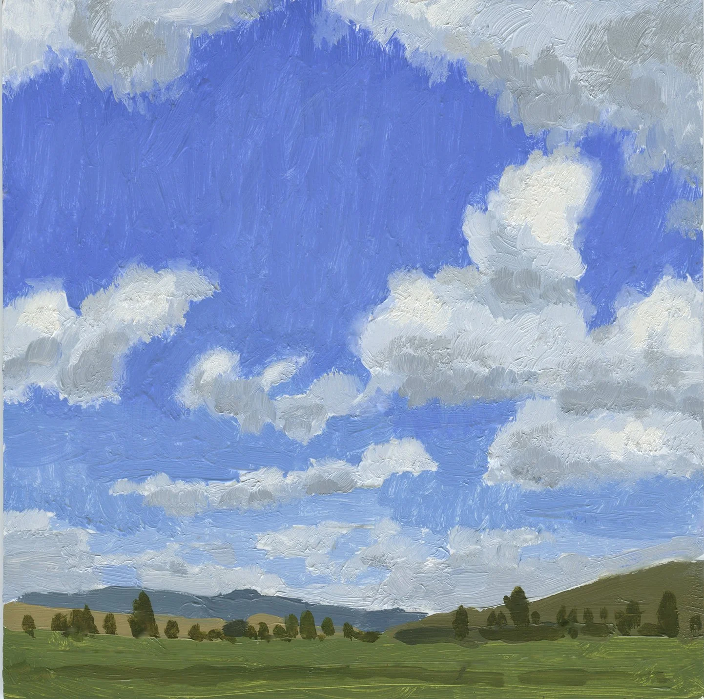 Clouds from Lakeview, 8"x 8" sold