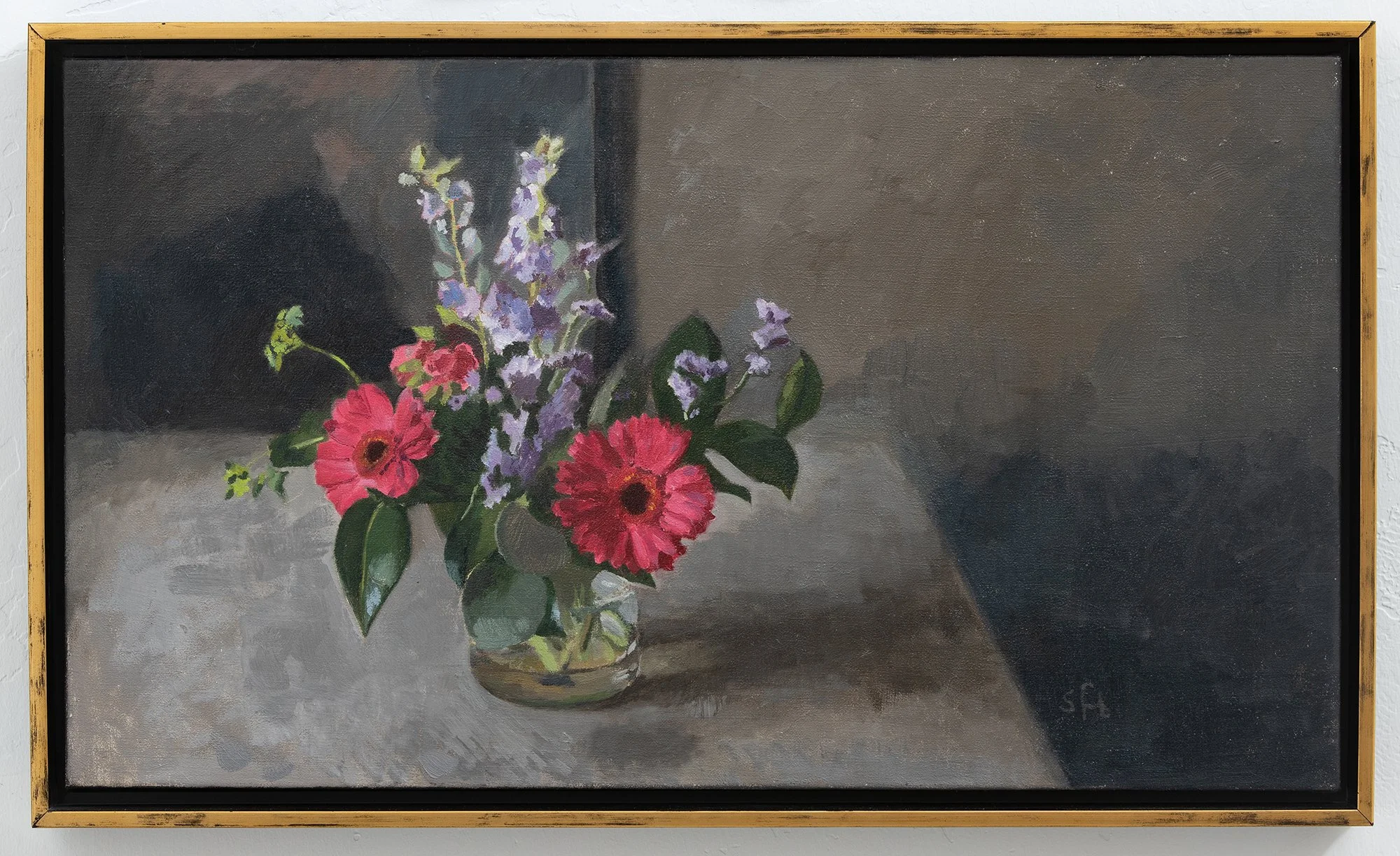 Pink Gerberas Sarah Burns web with frame JY.jpg