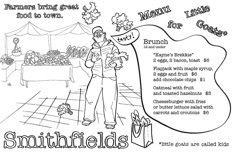 Kids menu for Smithfields Restaurant