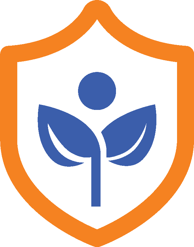 CEJA Climate Equity Jobs Act. A shield with a plant and a circle in the middle.