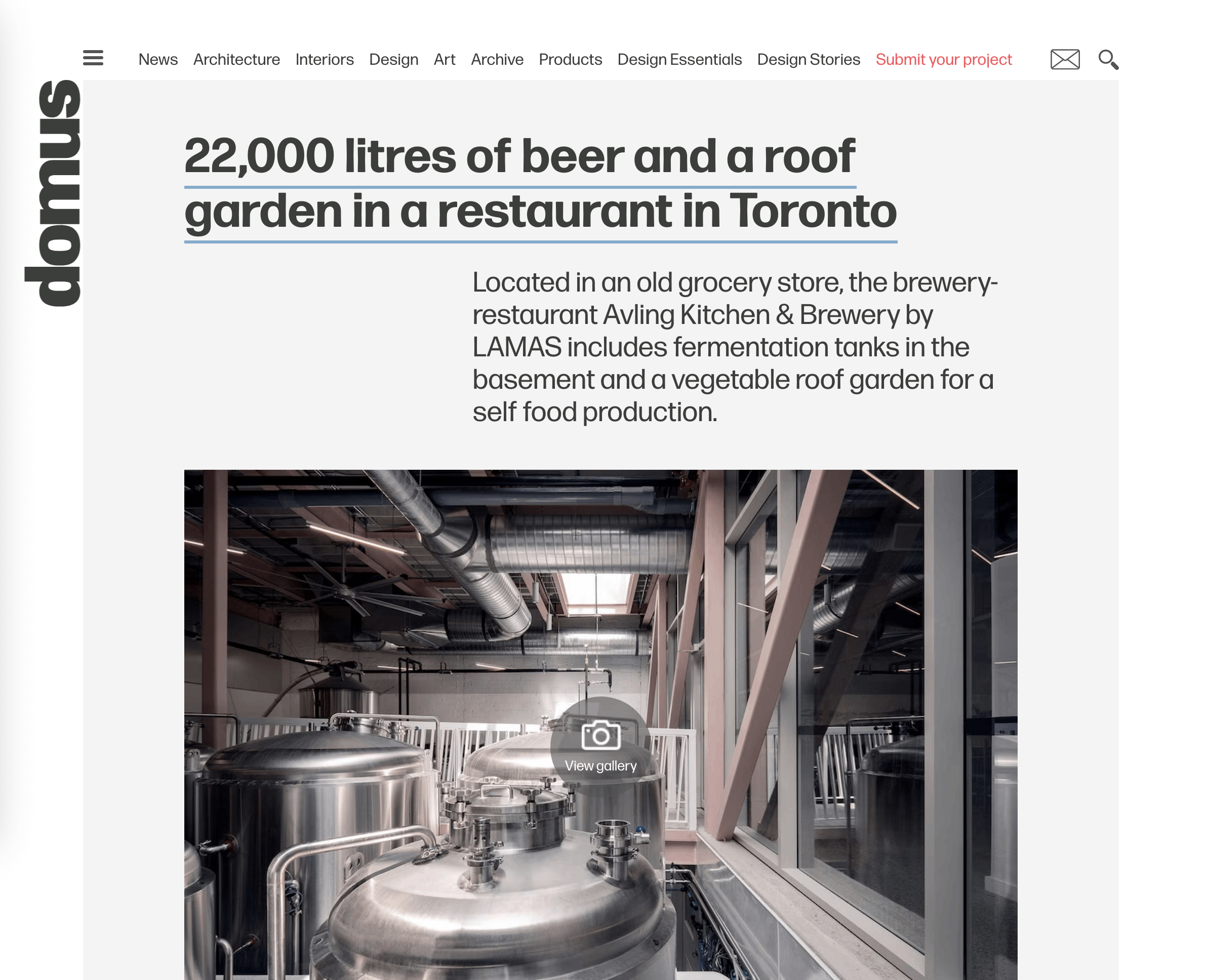 Domus Features Avling Kitchen &amp; Brewery by LAMAS