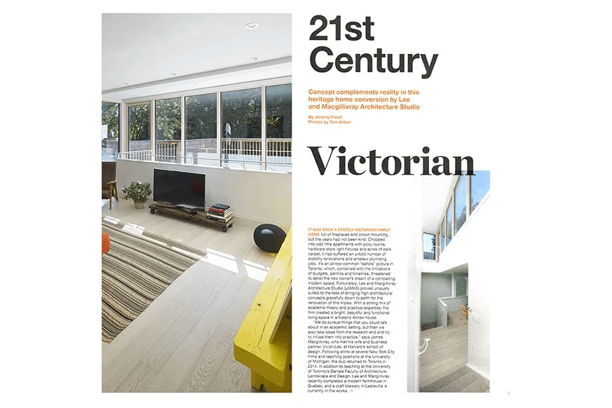 Designlines Features LAMAS’ 21st Century Victorian Renovation in Toronto