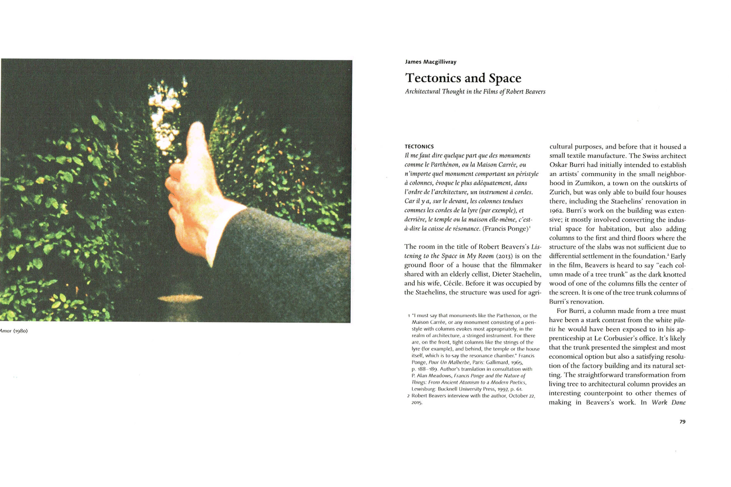 James Macgillivray Publishes “Tectonics and Space” on Architectural Thought in the Films of Robert Beavers