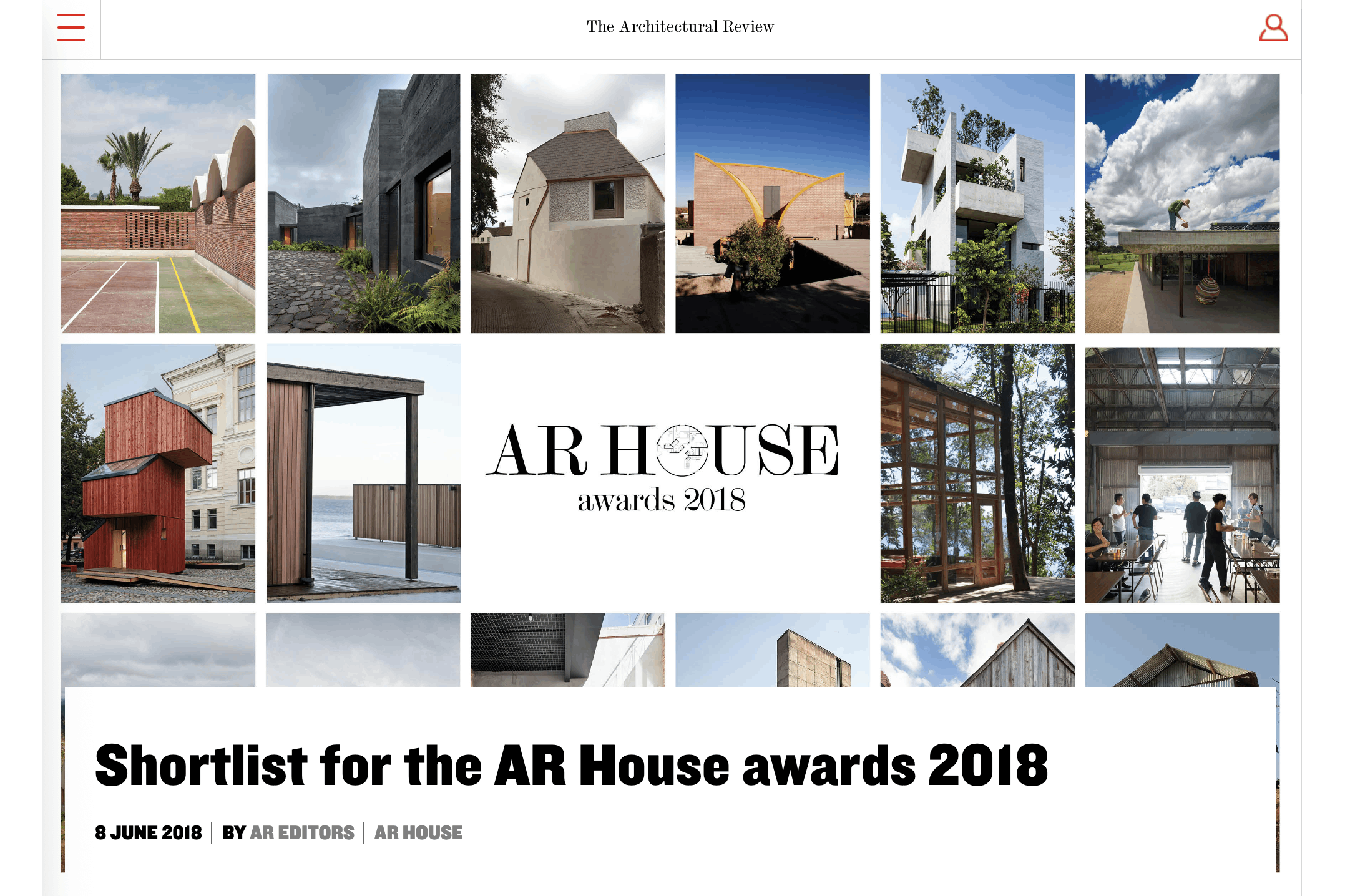 Townships Farmhouse Included in AR House Awards 2018 Shortlist by The Architectural Review