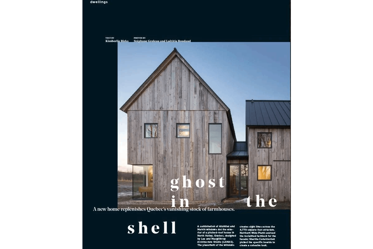 Dwell Features LAMAS’ Barn-Inspired Townships Farmhouse