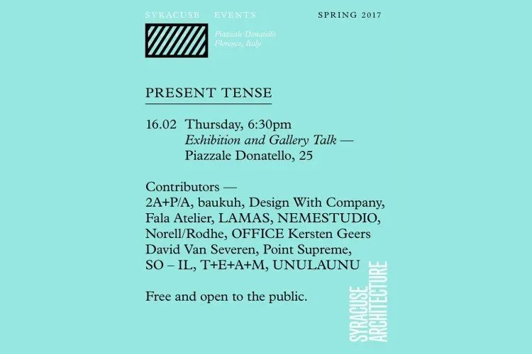 LAMAS Joins Syracuse Architecture’s “Present Tense” Exhibition and Gallery Talk