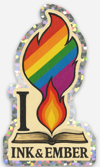 Glitter Rainbow Logo Sticker