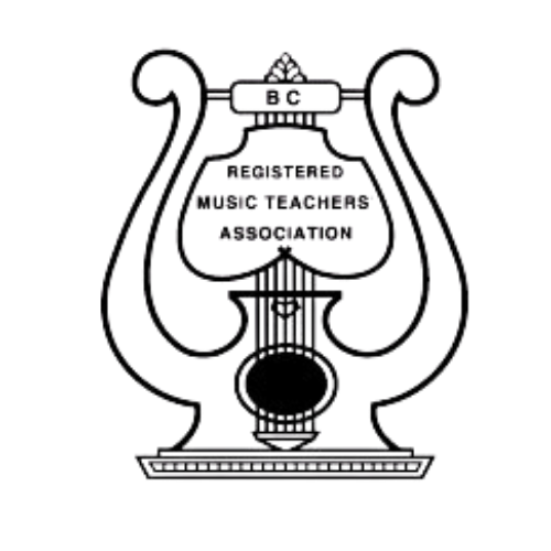 Black emblem with ornate design featuring a harp and text that reads 'DC DEPARTMENT MUSIC TEACHERS ASSOCIATION'.