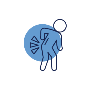 illustration of a person grabbing their lower back in pain