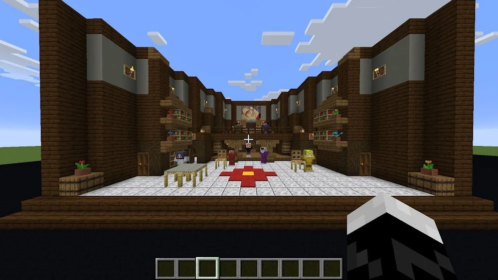 Model for Clue in Minecraft
Due to the pandemic limiting in-person class time and intervening in a Technical Theater class, a new platform was used. After discussing features with a Director the game Minecraft ended up being a good substitute. With i