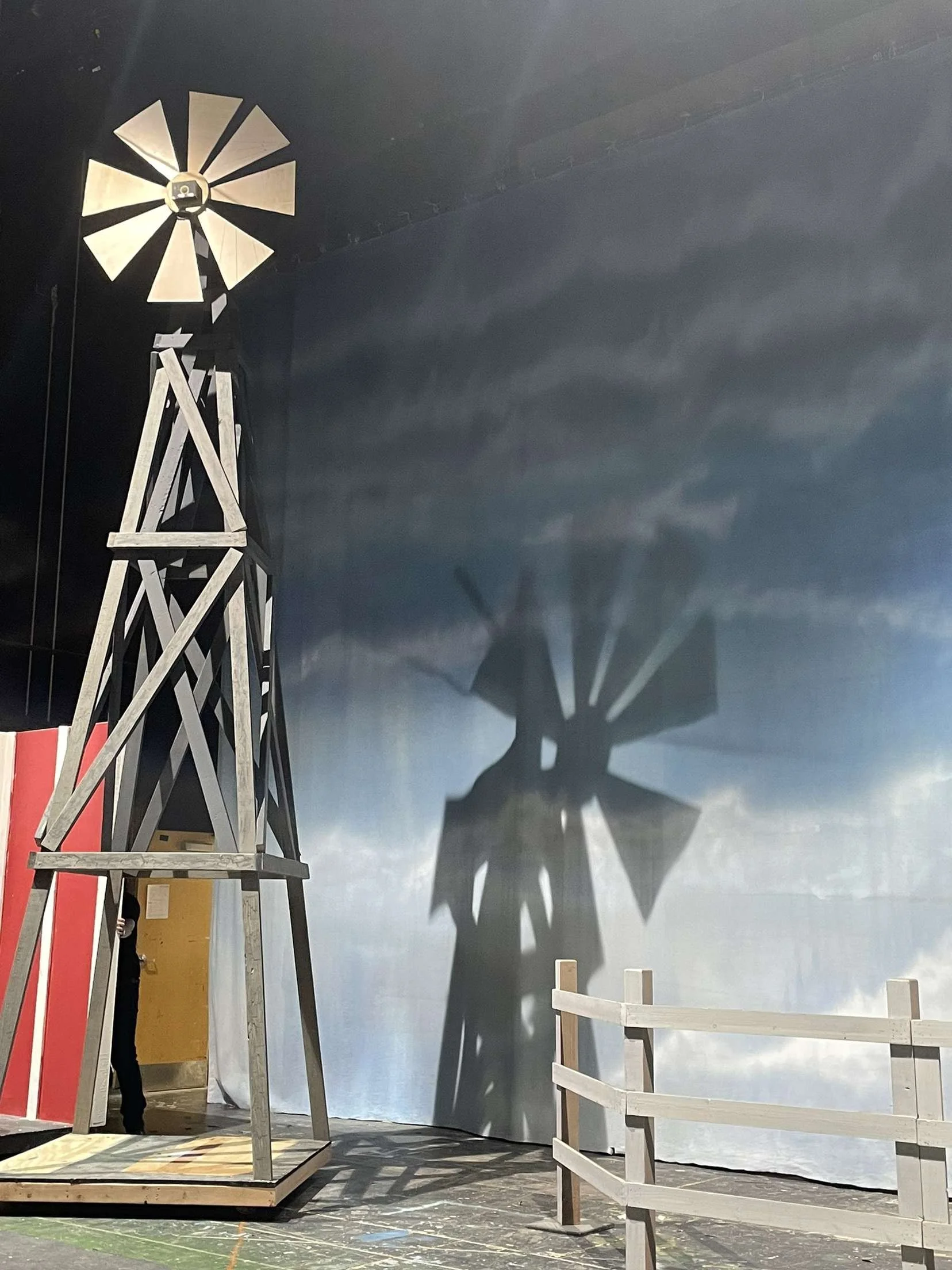 The Windmill Being Put Together (Oklahoma 2022)
With the blade being attached to the main body we were able to get a good estimate on the true size of the windmill. All that was left was painting. 