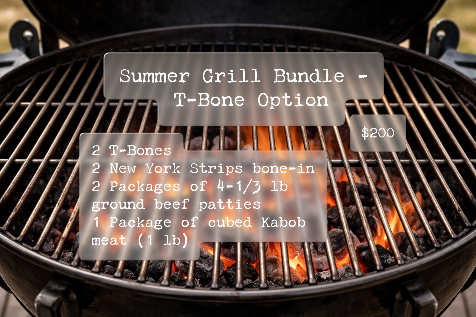 Summer Grill bundle - T-Bone option