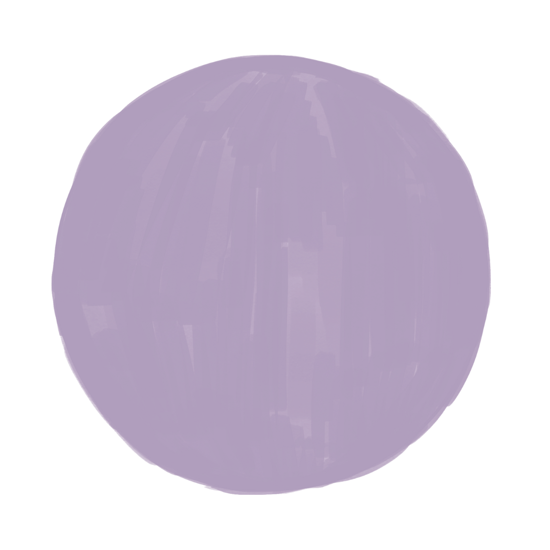 A digital rendering of a large, glossy, purple sphere with a reflective surface.