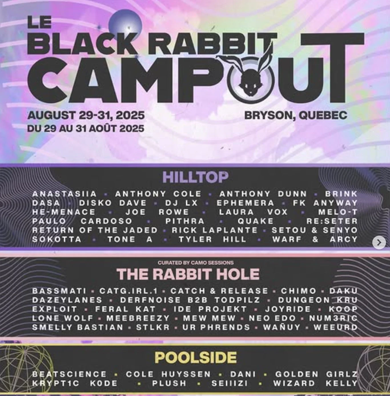 Black Rabbit Campout Poster