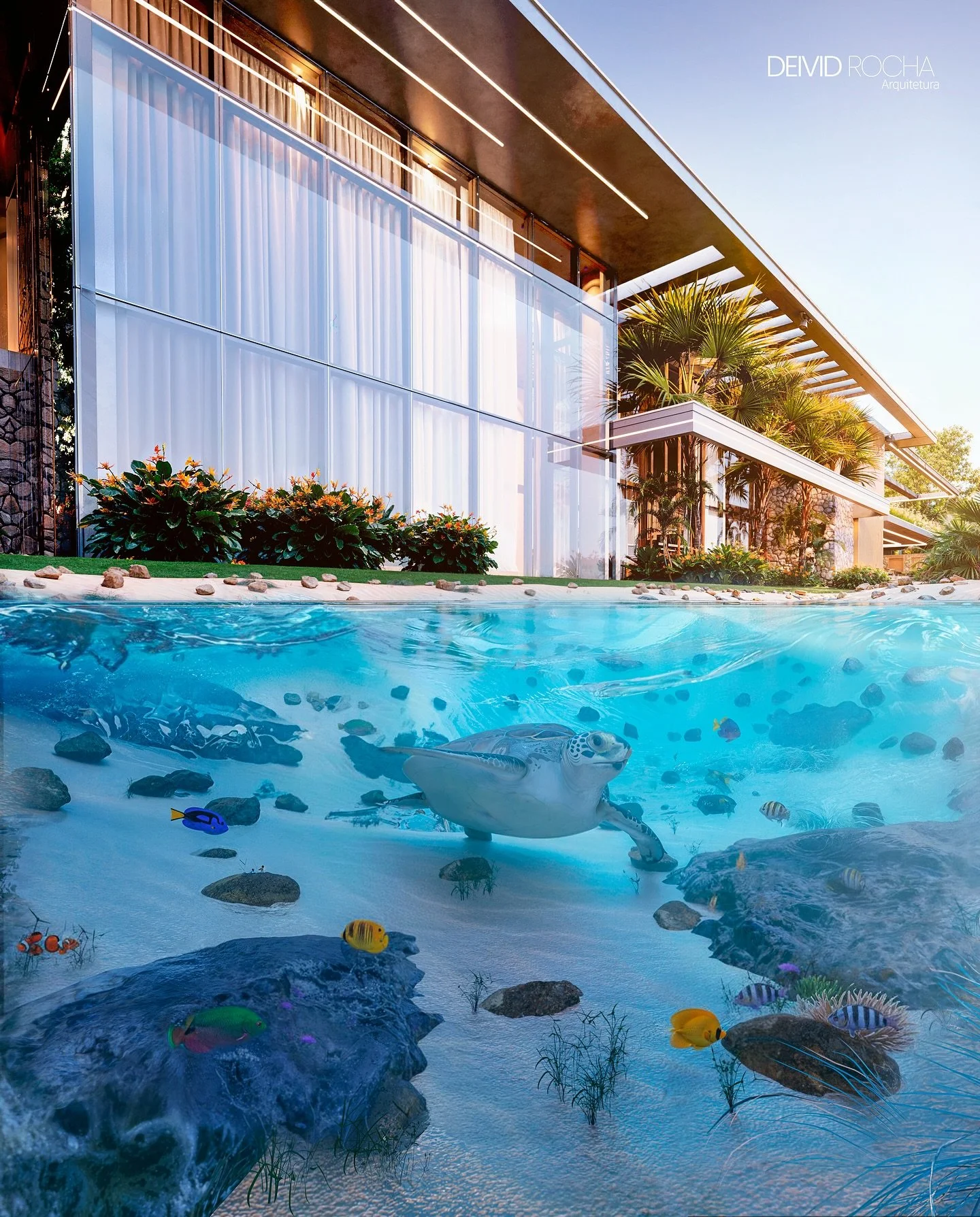 ✨ Casa Aurora
&Aacute;rea 1.458,87m&sup2;
.
Entre arquitetura e natureza, um novo n&iacute;vel de experi&ecirc;ncia.
Nesta resid&ecirc;ncia, cada elemento foi pensado para aproximar o ser humano da natureza &mdash; n&atilde;o apenas visualmente, mas 