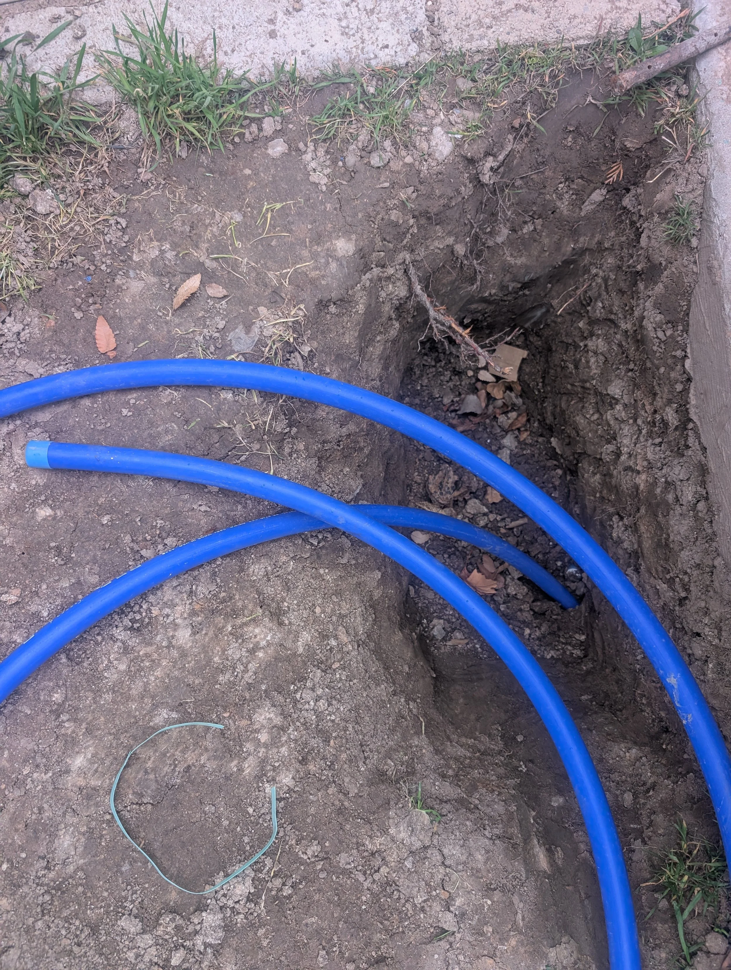 Example waterline bore 100 ft.