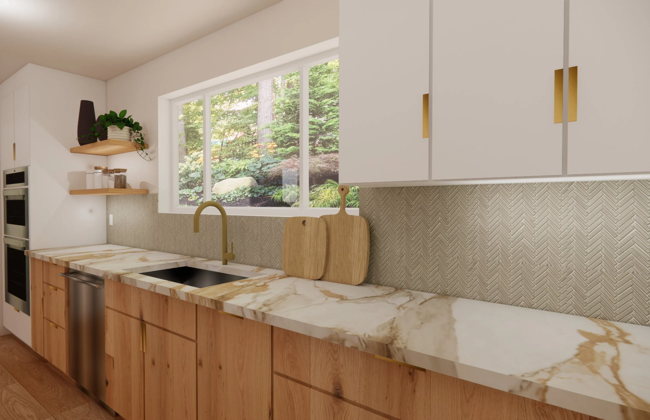 Warm Modern Kitchen
