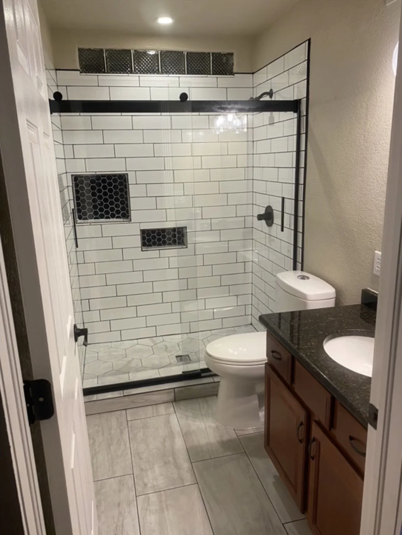 Bathroom Remodel - Elegant Black and White